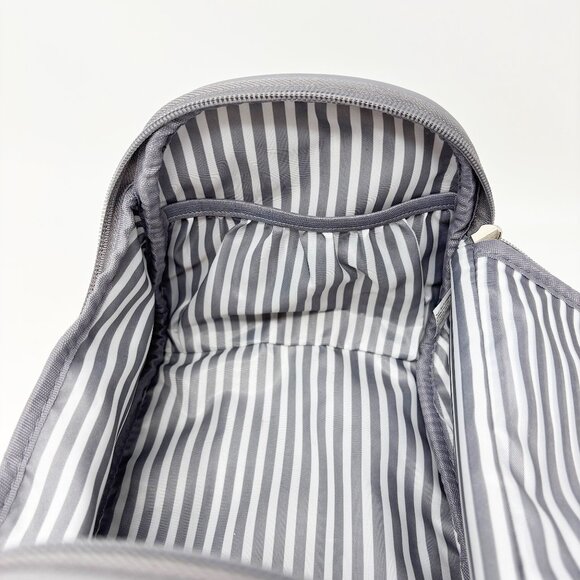 Grey Vegan Travel Makeup Cosmetic Bag - Picture 9 of 10